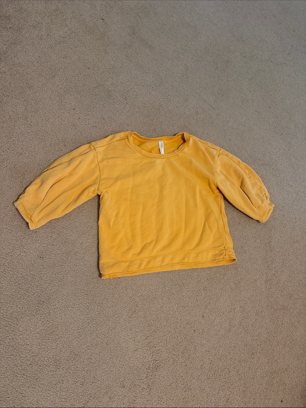 Anthropologie Mustard Yellow Crewneck Sweatshirt